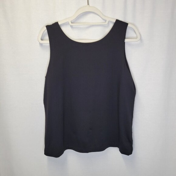 Chico's Women's Size 2 Tank Top Black Layered Shapewear Sleeveless - Picture 2 of 6